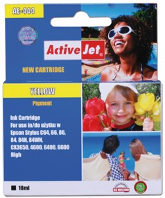 Inkoust ActiveJet AE-444 | Yellow | 18 ml | Chip | Epson T0444