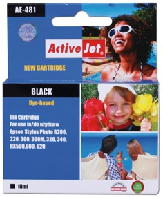 Inkoust ActiveJet AE-481 | Black | 18 ml | Chip | Epson T0481