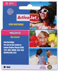 Inkoust ActiveJet AE-483 | Magenta | 18 ml | Chip | Epson T0483