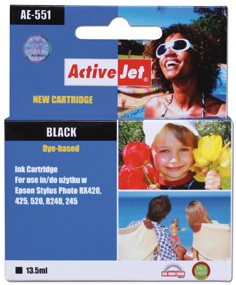 Inkoust ActiveJet AE-551 | Black | 13,5 ml | Chip | Epson T0551
