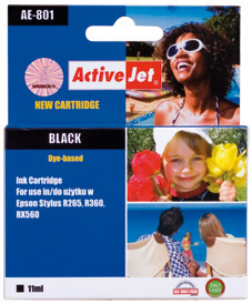 Inkoust ActiveJet AE-801 | Black | 15 ml | Chip | Epson T0801
