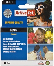 Inkoust ActiveJet AE-611 | Black | 13 ml | Chip | Epson T0611