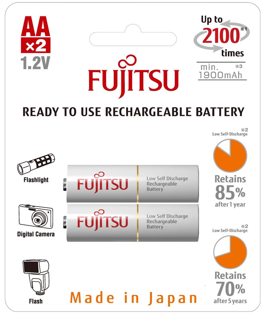 Fujitsu White R6/AA 1900mAh, 2 ks, blister