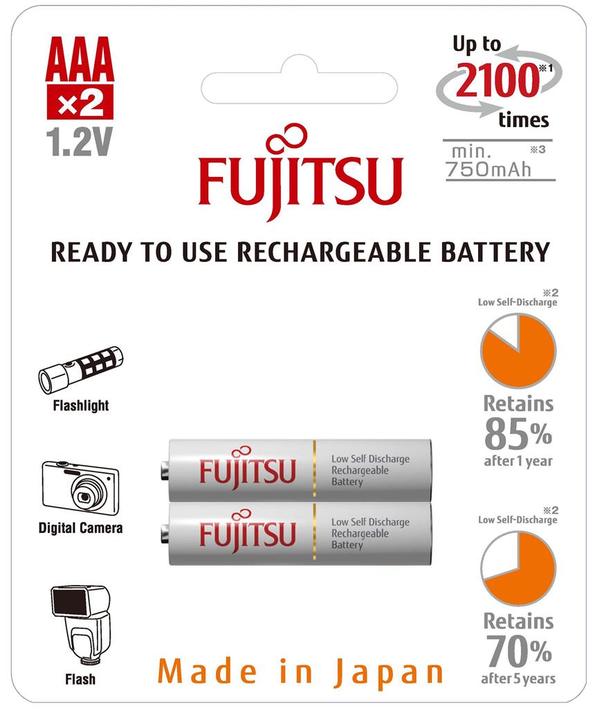 Fujitsu WHITE R03/AAA 750mAh, 2 ks, blister