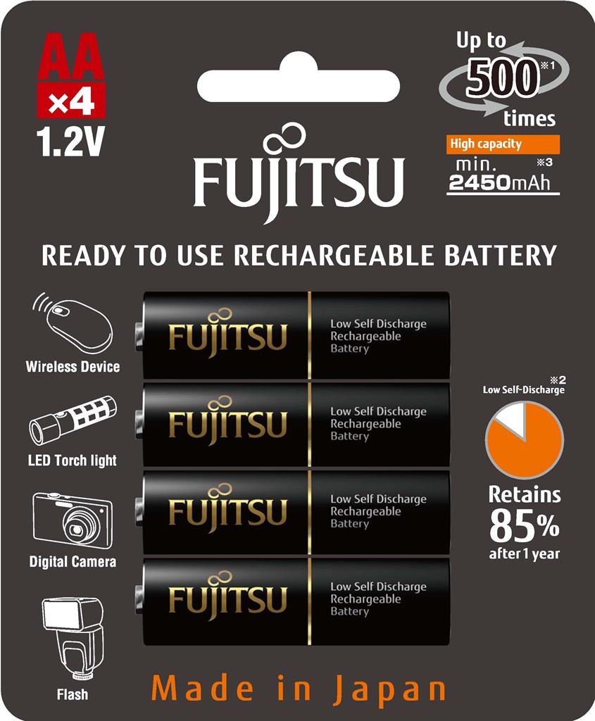 Fujitsu Black R6/AA 2450mAh, 4 ks, blister
