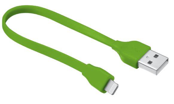 Flat Lightning Cable 20cm - lime green