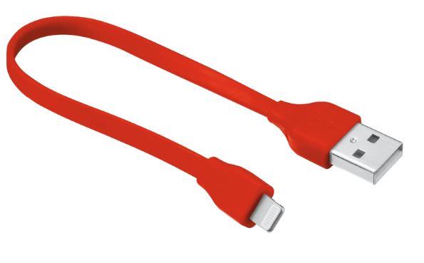 Flat Lightning Cable 20cm - red