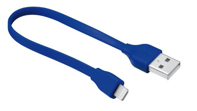 Flat Lightning Cable 20cm - blue