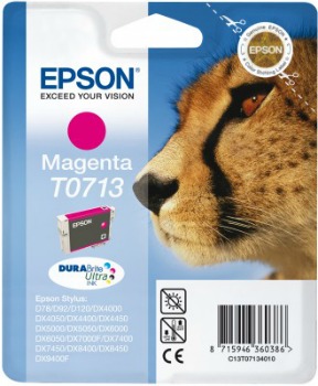 Inkoust Epson T0713 magenta DURABrite | Stylus D78/92/120/DX4000/4050/4400/4450/