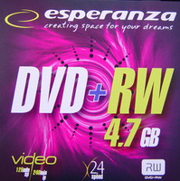 Esperanza DVD+RW [ slim jewel case 10 | 4.7GB | 4x ]