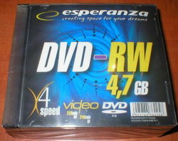 Esperanza DVD-RW [ slim jewel case 10 | 4.7GB | 4x ]