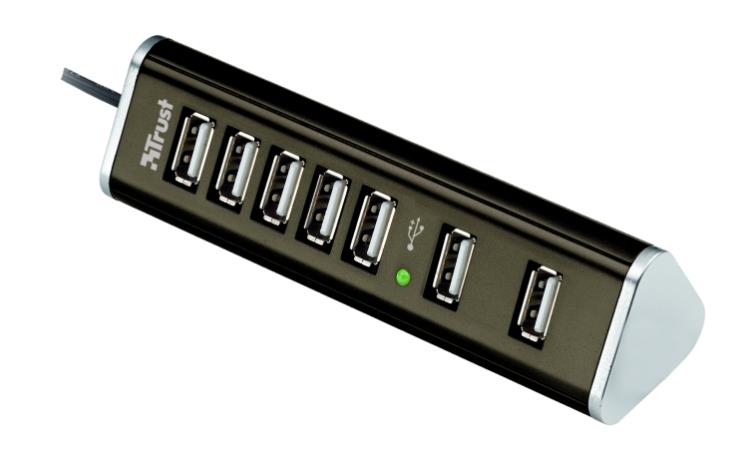 7-portovÃ½ USB2.0 Hub s napÃ¡jenÃ­m Trust 7 Port USB2 Powered Hub HU-5870V