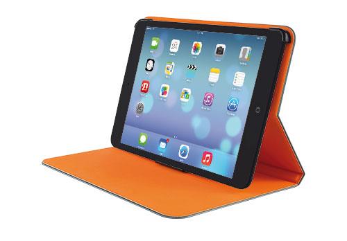 Aeroo Ultrathin Folio Stand for iPad Air - grey-orange