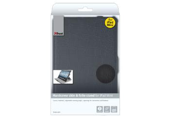 Hardcover skin & folio stand for iPad Mini - croc black