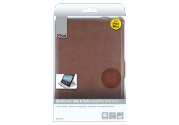 Hardcover skin & folio stand for iPad Mini - brown