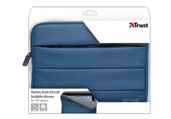 Nylon Anti-Shock bubble sleeve for 10 tablets - blue