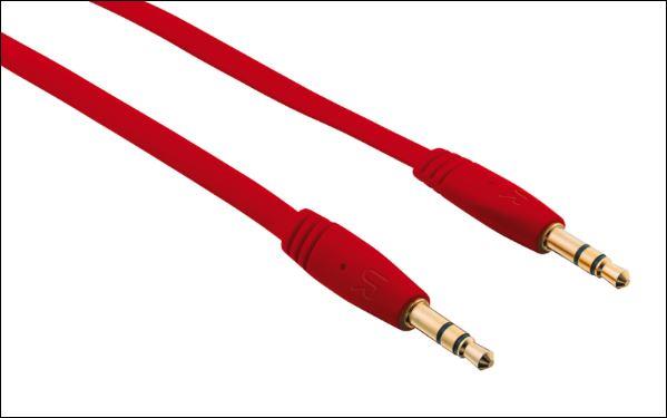 Flat Audio Cable 1m - red