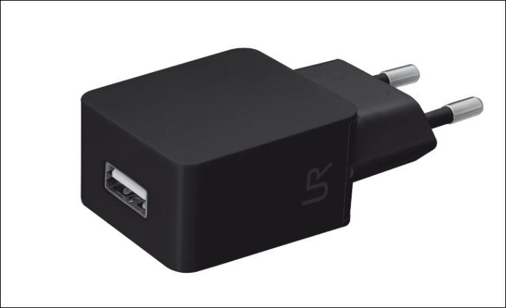 Smartphone Wall Charger - black