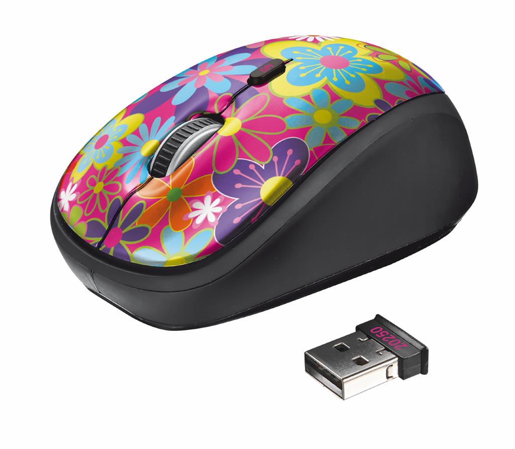 Yvi Wireless Mouse - flower power