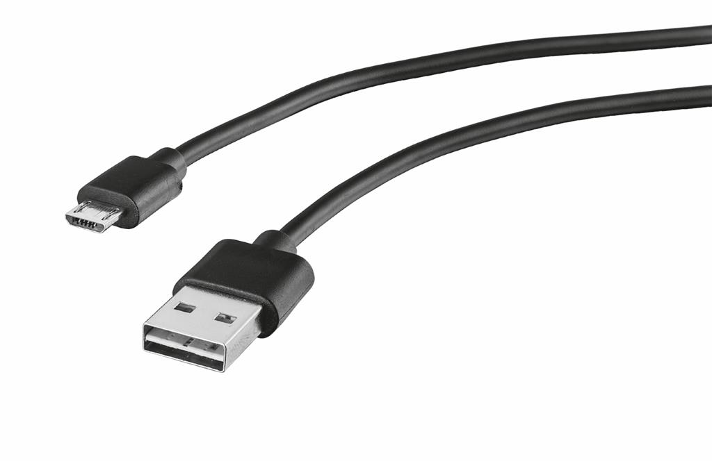 Micro-USB Charge & Sync Cable black - 1 meter