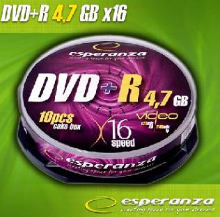 Esperanza DVD-R [ cakebox 10 | 4.7GB | 16x ]