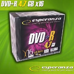 Esperanza DVD-R [ slim jewel case 10 | 4.7GB | 16x ]