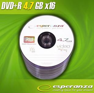 Esperanza DVD+R [ spindle 100 | 4.7GB | 16x ]