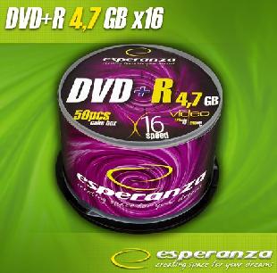 Esperanza DVD+R [ cakebox 50 | 4.7GB | 16x ]