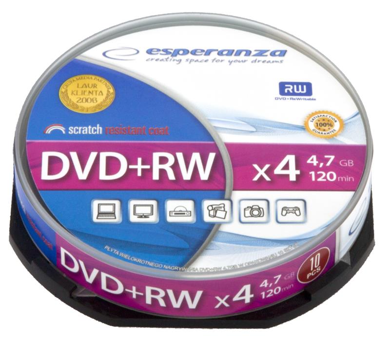 Esperanza DVD+RW [ cakebox 10 | 4.7GB | 4x ]