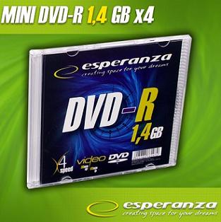 Esperanza mini DVD-R [ slim jewel case 1 | 1.4GB | 4x ]