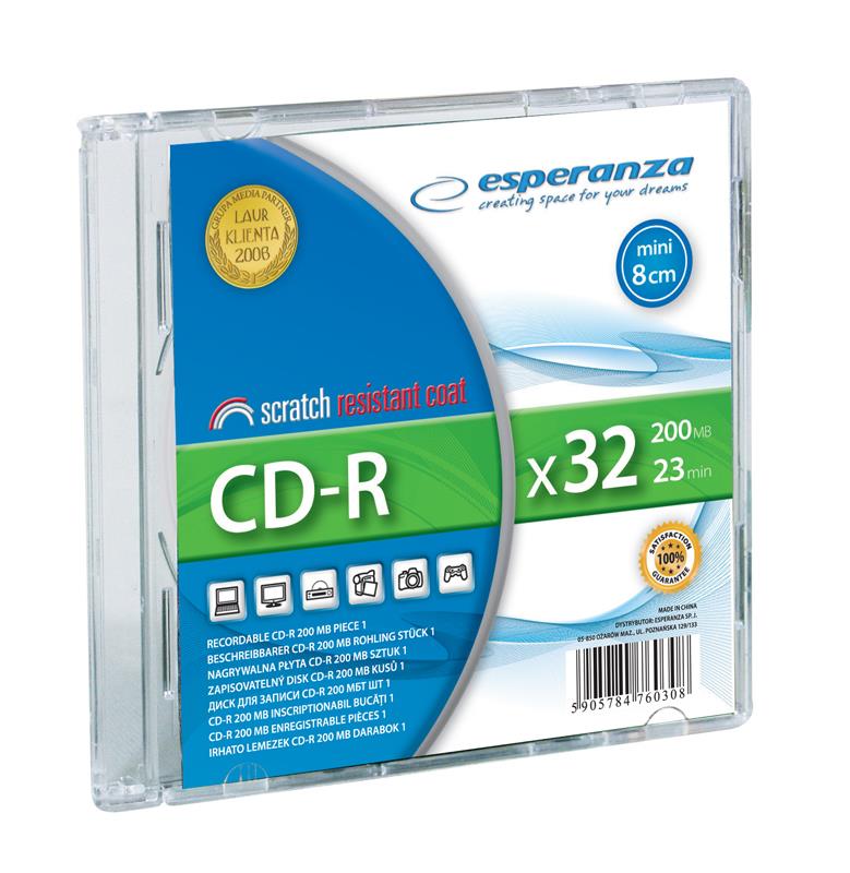 Esperanza mini CD-R [ slim jewel case 1 | 195MB | 32x ]