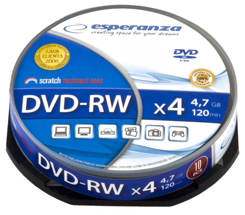 Esperanza DVD-RW [ cakebox 10 | 4.7GB | 4x ]