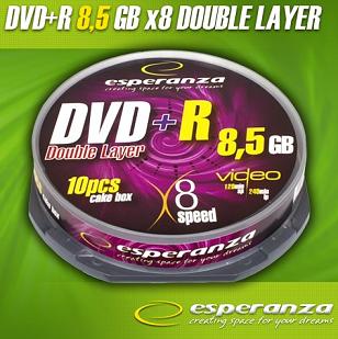 Esperanza DVD+R Double Layer [ cake box 10 | 8,5 GB | 8x ]