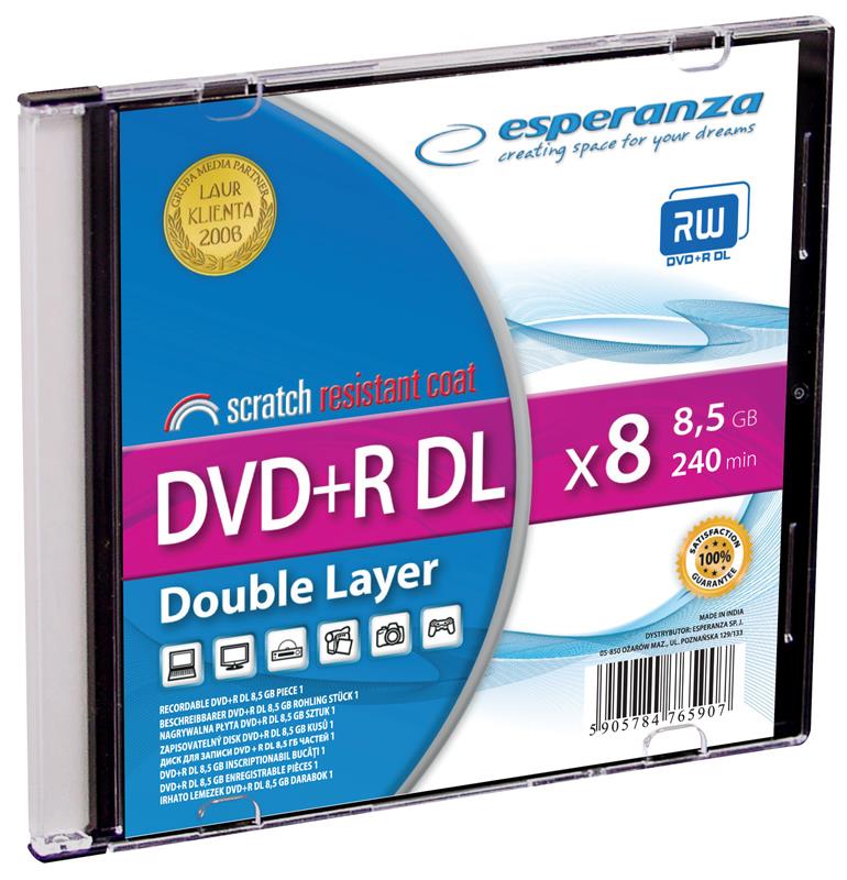 Esperanza DVD+R Double Layer [ Slim 1 | 8,5 GB | 8x ]
