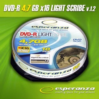 Esperanza DVD-R [ cakebox 10 | 4,7GB | 16x | pro potisk ]