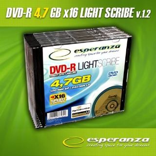 Esperanza DVD-R [ slim jewel case 10 | 4,7GB | 16x | pro potisk ]