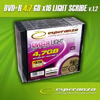 Esperanza DVD+R [ slim jewel case 10 | 4,7GB | 16x | pro potisk ]