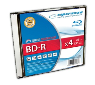 Esperanza BD-R [ slim jewel case | 25GB | 4x ]