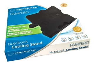 Esperanza EA103 PAMPERO ChladicÃ­ podloÅ¾ka pod NTB 15.6''-17'', 2 vent., USB