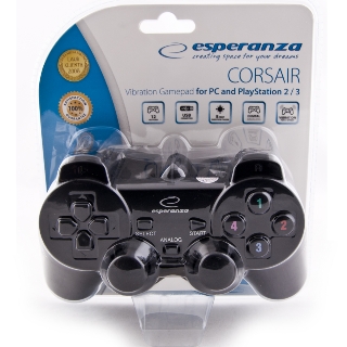 Esperanza EG106 CORSAIR gamepad s vibracemi pro PC/PS2/PS3, USB