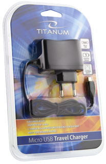 Titanum TZ101 UniverzÃ¡lnÃ­ nabÃ­jeÄka do sÃ­tÄ MicroUSB | AC 220-240V | 5V | 800mA