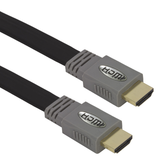 Titanum TB108 Kabel HDMI 1.4 3D GOLD, pozlacenÃ½, plochÃ½, 1.5m