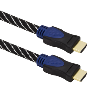 Esperanza EB112 Kabel HDMI 1.4 3D GOLD, pozlacenÃ½, opletenÃ½, 1.8m