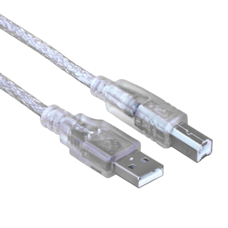 Esperanza EB126 Kabel USB 2.0 do tiskÃ¡rny A-B M/M 1.8m, transparentnÃ­