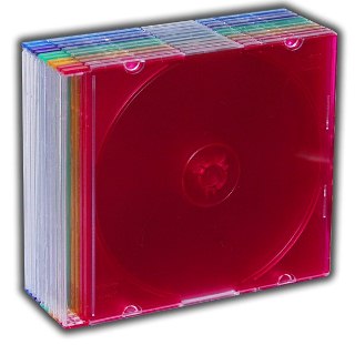 Esperanza PlastovÃ© krabiÄky slim 5,2mm na CD/DVD | 10 ks, barevnÃ©