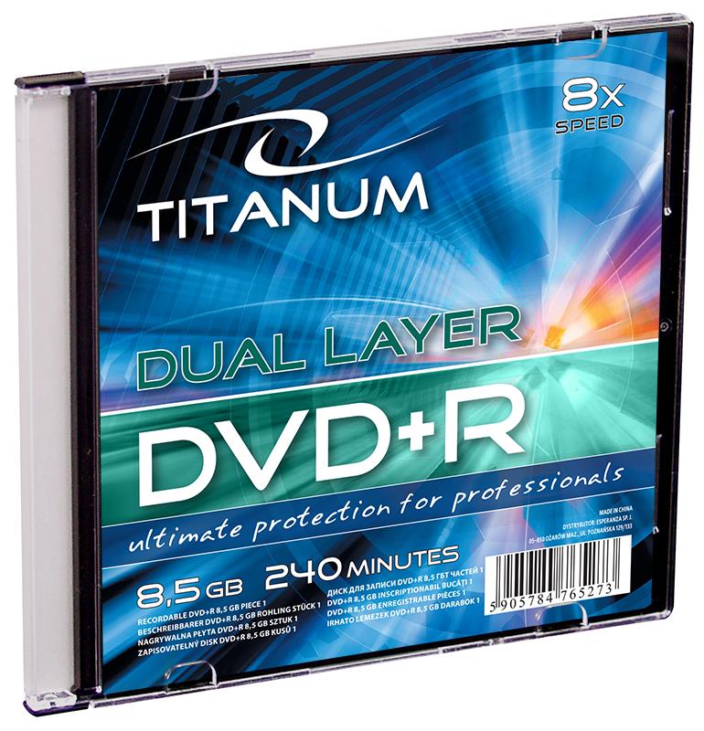 Titanum DVD+R DL [ Slim jewel case 1 | 8.5GB | 8x ]