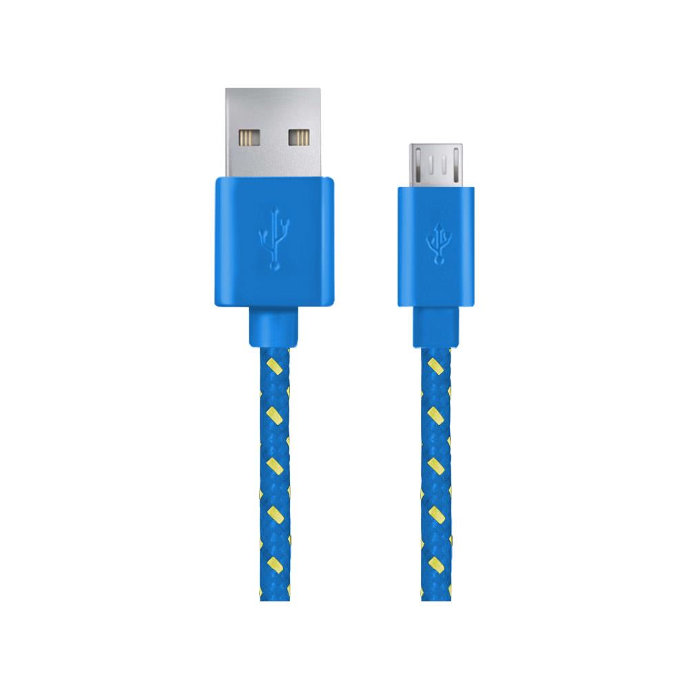 Esperanza EB175BY kabel Micro USB 2.0 A-B M/M, opetenÃ½, 1.0m, modrÃ½