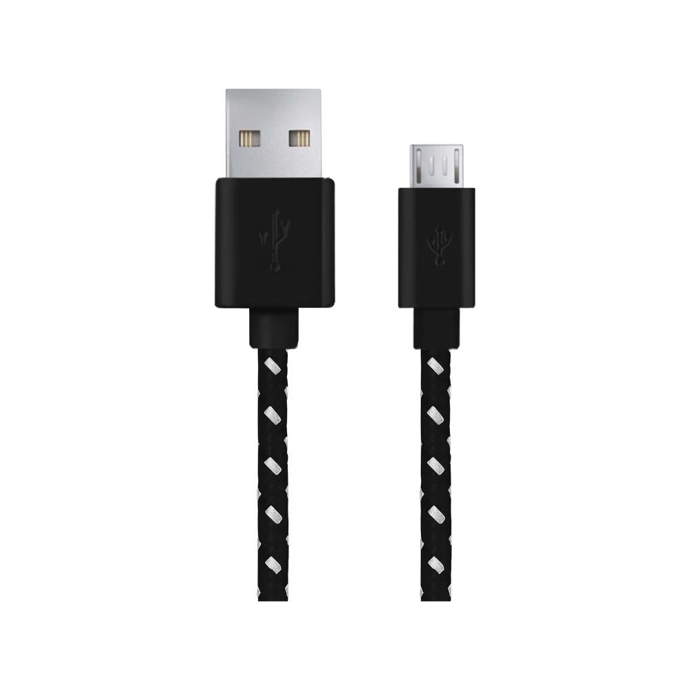 Esperanza EB175KY Kabel Micro USB 2.0 A-B M/M, opetenÃ½, 1.0m, ÄernÃ½