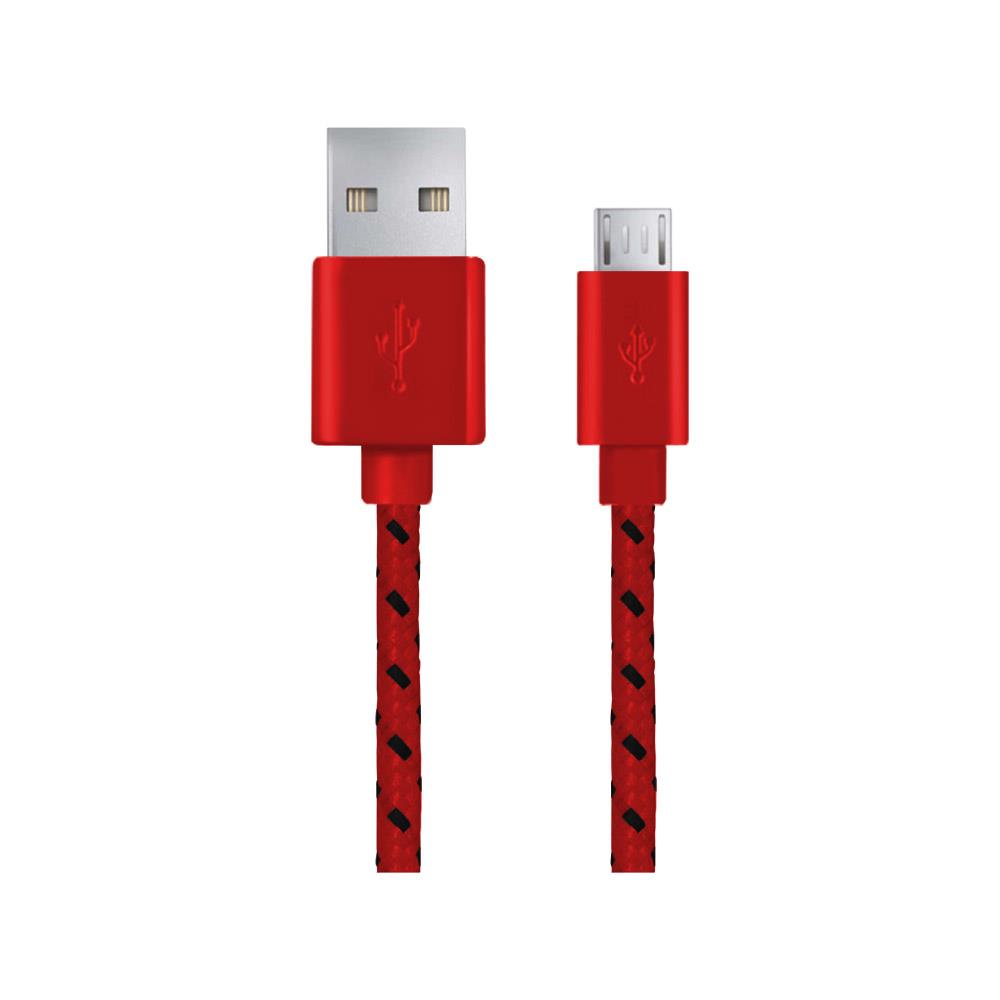 Esperanza EB175RB Kabel Micro USB 2.0 A-B M/M, opetenÃ½, 1.0m, ÄervenÃ½