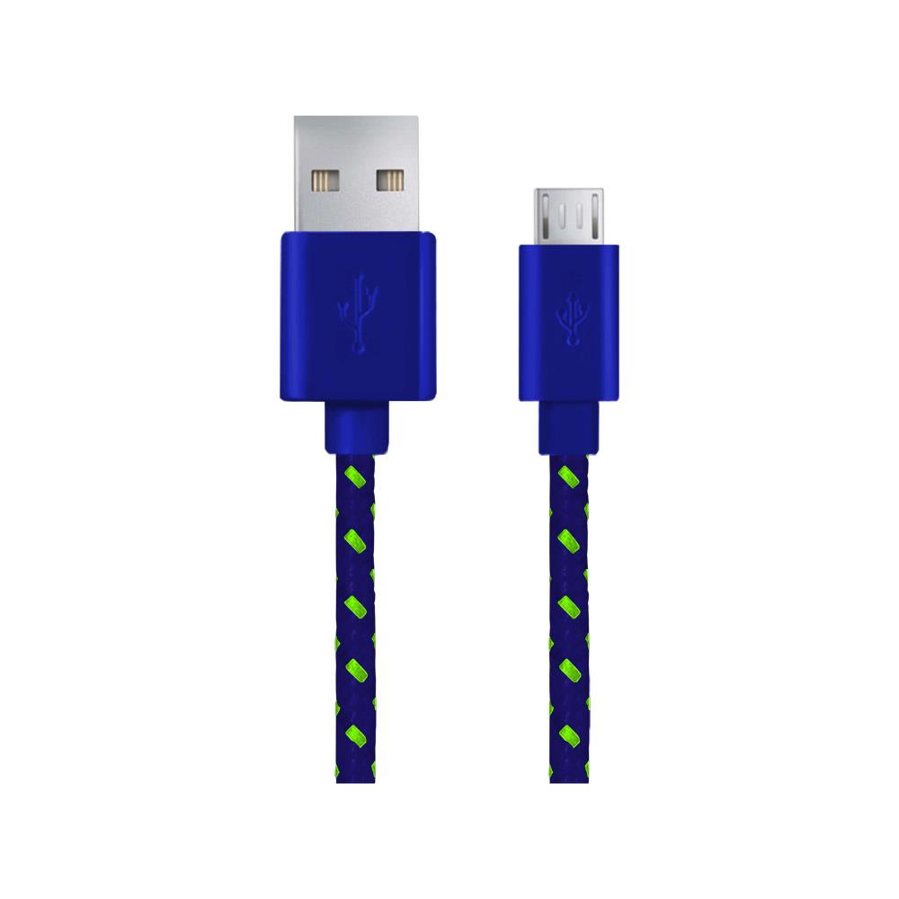 Esperanza EB175UG Kabel Micro USB 2.0 A-B M/M, opetenÃ½, 1.0m, tmavÄ modrÃ½